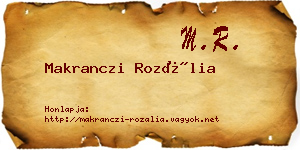 Makranczi Rozália névjegykártya